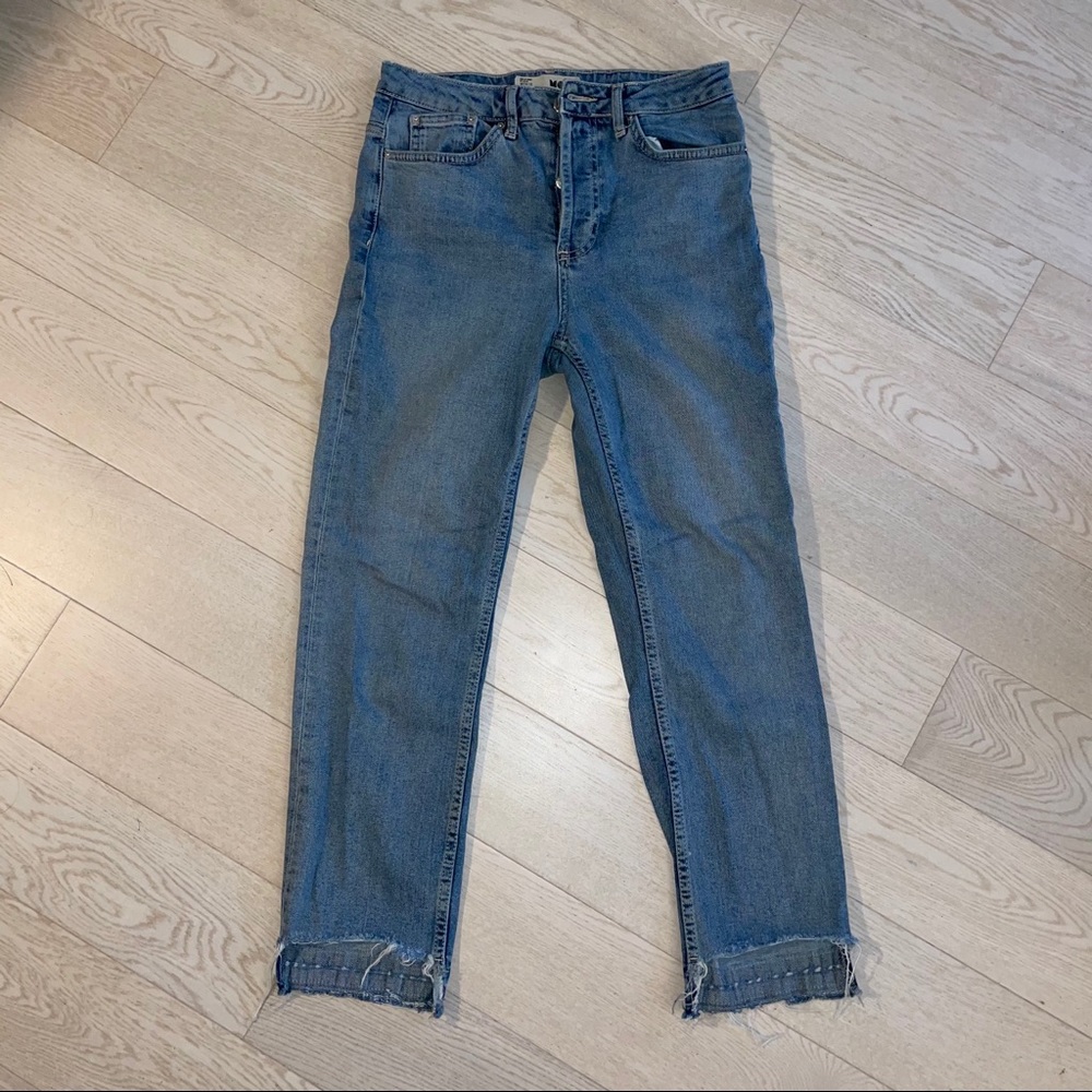 Topshop Asymmetrical Hem Jeans